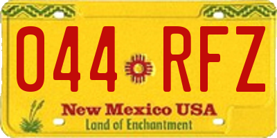 NM license plate 044RFZ