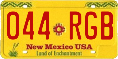 NM license plate 044RGB
