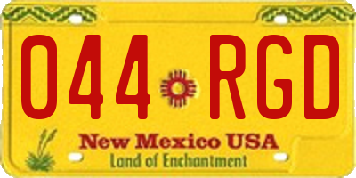 NM license plate 044RGD