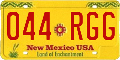 NM license plate 044RGG