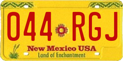 NM license plate 044RGJ