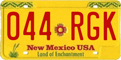 NM license plate 044RGK