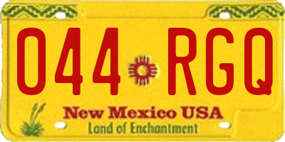NM license plate 044RGQ