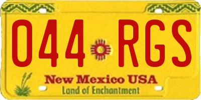 NM license plate 044RGS