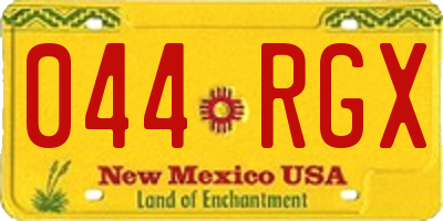 NM license plate 044RGX