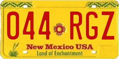 NM license plate 044RGZ