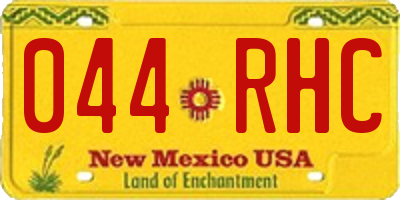 NM license plate 044RHC