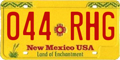 NM license plate 044RHG