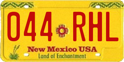 NM license plate 044RHL