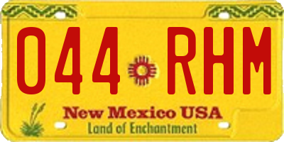 NM license plate 044RHM