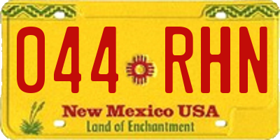 NM license plate 044RHN