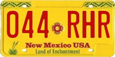 NM license plate 044RHR