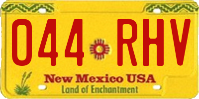 NM license plate 044RHV