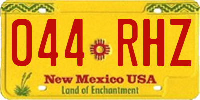 NM license plate 044RHZ