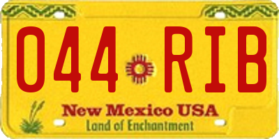 NM license plate 044RIB