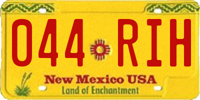 NM license plate 044RIH