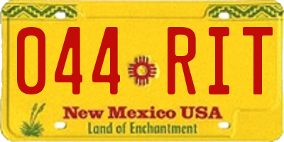 NM license plate 044RIT
