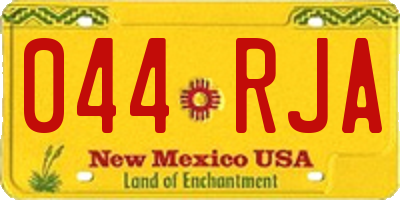 NM license plate 044RJA