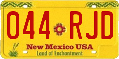 NM license plate 044RJD
