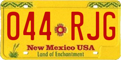 NM license plate 044RJG