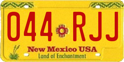 NM license plate 044RJJ