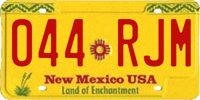 NM license plate 044RJM