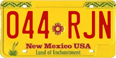 NM license plate 044RJN