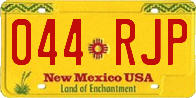 NM license plate 044RJP