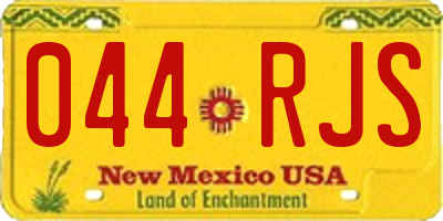 NM license plate 044RJS