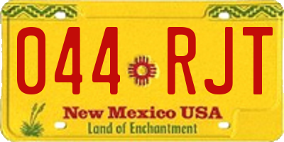 NM license plate 044RJT