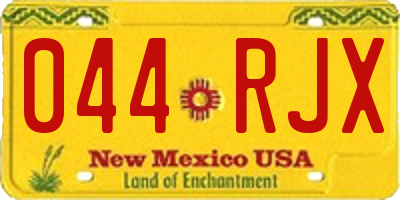 NM license plate 044RJX