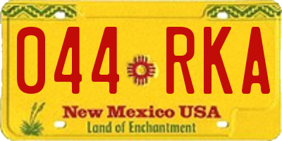 NM license plate 044RKA