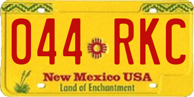 NM license plate 044RKC