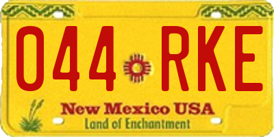 NM license plate 044RKE