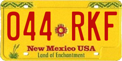 NM license plate 044RKF