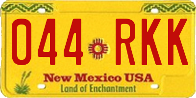 NM license plate 044RKK