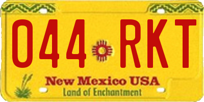NM license plate 044RKT