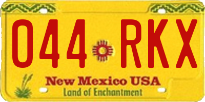 NM license plate 044RKX