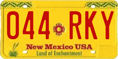 NM license plate 044RKY