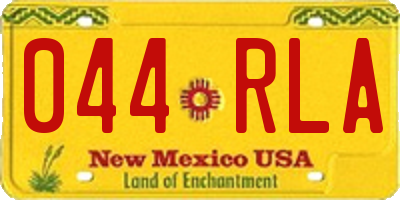 NM license plate 044RLA