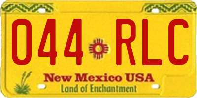 NM license plate 044RLC
