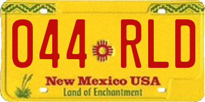 NM license plate 044RLD