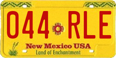 NM license plate 044RLE