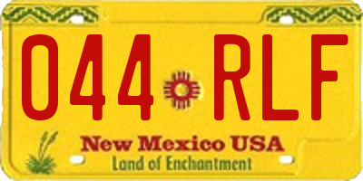 NM license plate 044RLF