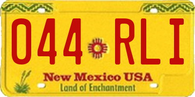 NM license plate 044RLI