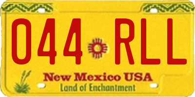 NM license plate 044RLL