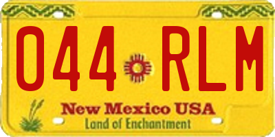 NM license plate 044RLM