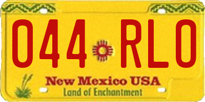 NM license plate 044RLO