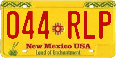 NM license plate 044RLP