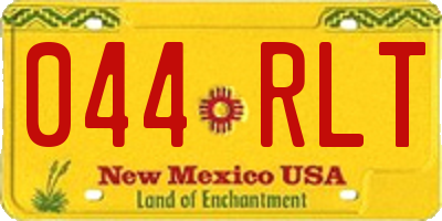 NM license plate 044RLT